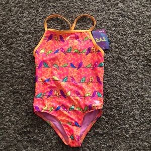 TYR girls 1 piece bathing suit